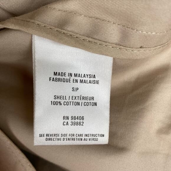 Theory Cliffa Khaki Belted Trench Jacket Size S Double Breasted - Picture 12 of 14